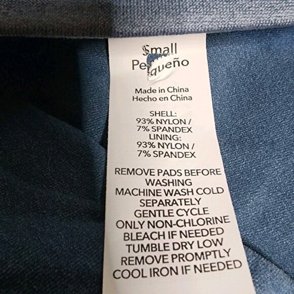 NWT JOY LAB Solid All Blue One Piece Bodysuit Activewear Womens Size S Small - Picture 4 of 5